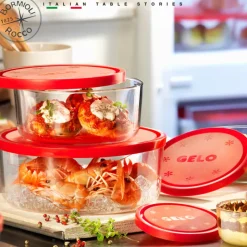 Bormioli Rocco Gelo Set Contenitori Per Alimenti In Vetro - Set 3 Pz