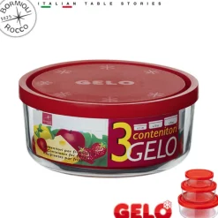 Bormioli Rocco Gelo Set Contenitori Per Alimenti In Vetro - Set 3 Pz