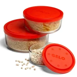 Bormioli Rocco Gelo Set Contenitori Per Alimenti In Vetro - Set 3 Pz
