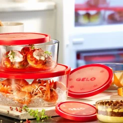 Bormioli Rocco Gelo Set Contenitore Per Alimenti In Vetro - Set 4 Pz
