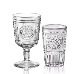 Bormioli Rocco Romantic Set Calici & Bicchieri in Vetro - Set 12 Pezzi