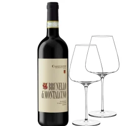 Carpineto Brunello Di Montalcino DOCG 2019 Carpineto - Set of 2 Italesse T-Made Glasses 70 cl
