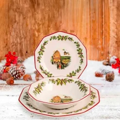 Churchill James Sadler & Sons Holy Toys Servizio Piatti In Terracotta - Set 18 Pz