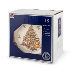 Churchill James Sadler & Sons Season Greetings Servizio Piatti In Terracotta - Set 18 Pz