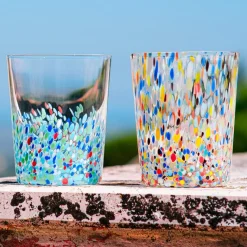 40 cl - Allure Bicchiere Acqua Decorato In Vetro Set 6 Pz