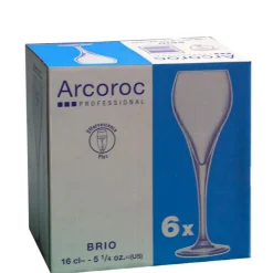 16 cl - Arcoroc Brio Calice Flute in Vetro - Set 6 Pezzi