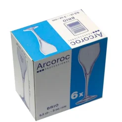 9.5 cl - Arcoroc Brio Calice Flute in Vetro - Set 6 Pezzi