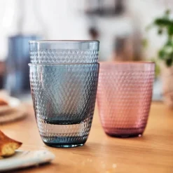 31 cl - Arcoroc Pampille Bicchiere Acqua In Rilievo in Vetro - Set 6 Pezzi