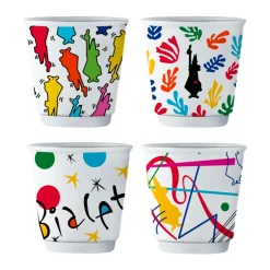 6 cl - Bialetti Arte Bicchierino Caffé In Porcellana Set 4 Pz