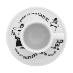 8 cl - Bialetti Carosello Tazzina Espresso Con Piattino In Porcellana Set 4 Pz