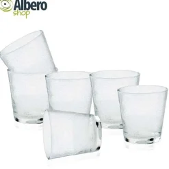 30 cl - Bollicine Bicchiere Acqua in Vetro - Set 6 Pezzi