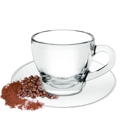 8 cl - Borgonovo Ischia Tazzina Caffé in Vetro - Set 6 Pezzi