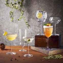 80 cl - Bormioli Luigi Backdoor 20s Calice Gin Tonic in Vetro - Set 6 Pezzi