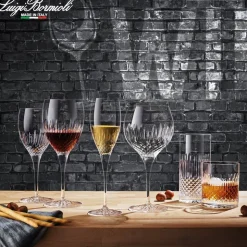22 cl - Bormioli Luigi Diamante Calice Flute in Vetro - Set 4 Pezzi