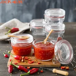 20 cl - Bormioli Luigi Lock Eat Vasetto Ermetico in Vetro - Set 24 Pezzi