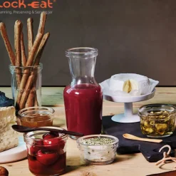 12.5 cl - Bormioli Luigi Lock Eat Vasetto Ermetico in Vetro - Set 24 Pezzi