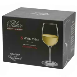 32.5 cl - Bormioli Luigi Palace Calice Vino Bianco in Vetro - Set 6 Pezzi