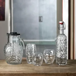 59 cl - Bormioli Luigi Prezioso Bicchiere Bibita in Vetro - Set 4 Pezzi