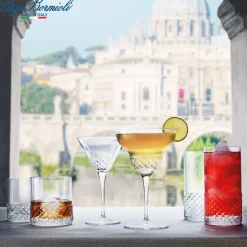 22 cl - Bormioli Luigi Roma 1960 Bicchiere Martini in Vetro - Set 6 Pezzi
