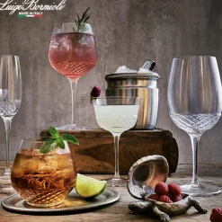55 cl - Bormioli Luigi Roma 1960 Calice Cocktail in Vetro - Set 6 Pezzi