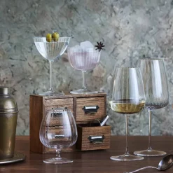 22 cl - Bormioli Luigi Speakeasies Bicchiere Martini in Vetro - Set 6 Pezzi