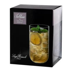 59 cl - Bormioli Luigi Sublime Bicchiere Bibita in Vetro - Set 4 Pezzi