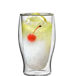 47 cl - Bormioli Luigi Thermic Glass Bicchiere Bibita in Vetro Borosilicato - Set 2 Pezzi
