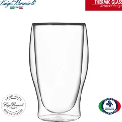 47 cl - Bormioli Luigi Thermic Glass Bicchiere Bibita in Vetro Borosilicato - Set 2 Pezzi