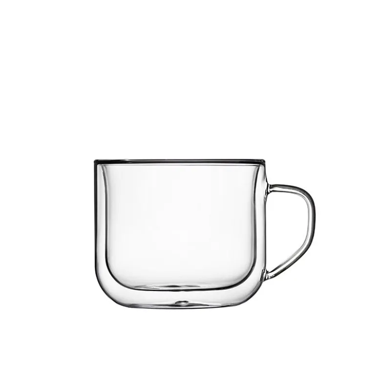 38 cl - Bormioli Luigi Thermic Glass Tazza Cappuccino in Vetro - Set 2 Pezzi