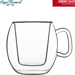 30 cl - Bormioli Luigi Thermic Glass Supremo Tazza Thé in Vetro Borosilicato - Set 2 Pezzi