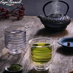 23.5 cl - Bormioli Luigi Thermic Glass Asagao Tazza Thé in Vetro Borosilicato - Set 2 Pezzi