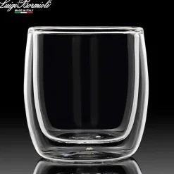11 cl - Bormioli Luigi Thermic Glass Michelangelo Bicchierino Caffé in Vetro Borosilicato - Set 2 Pezzi