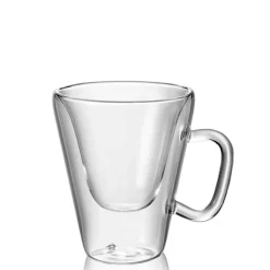 8.5 cl - Bormioli Luigi Thermic Glass Tazzina Caffé Costa Rica in Vetro Borosilicato - Set 2 Pezzi