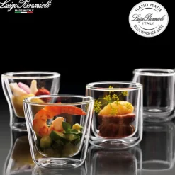 24 cl - Bormioli Luigi Thermic Glass Cylindrical Bicchiere Cappuccino in Vetro Borosilicato - Set 2 Pezzi