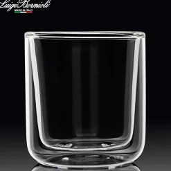 24 cl - Bormioli Luigi Thermic Glass Cylindrical Bicchiere Cappuccino in Vetro Borosilicato - Set 2 Pezzi