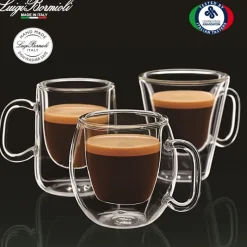 9 cl - Bormioli Luigi Thermic Glass Tazzina Caffé in Vetro Borosilicato - Set 2 Pezzi