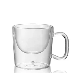 8.5 cl - Bormioli Luigi Thermic Glass Tazzina Caffé India in Vetro Borosilicato - Set 2 Pezzi