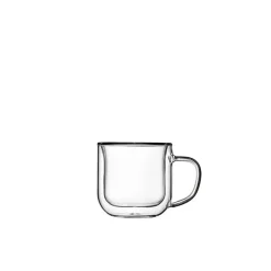 8.5 cl - Bormioli Luigi Thermic Glass Tazzina Caffé in Vetro - Set 2 Pezzi