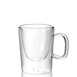 8.5 cl - Bormioli Luigi Thermic Glass Tazzina Caffé Etiopia in Vetro Borosilicato - Set 2 Pezzi