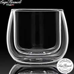 22 cl - Bormioli Luigi Thermic Glass Ametista Bicchiere Cappuccino in Vetro Borosilicato - Set 2 Pezzi