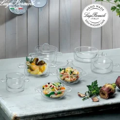 12 cl - Bormioli Luigi Thermic Glass Contenitore Ermetico Rotondo In Vetro Termico - Set 2 Pz