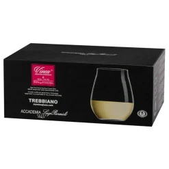 43 cl - Bormioli Luigi Vinea Bicchiere Vino Bianco Trebbiano in Vetro - Set 6 Pezzi
