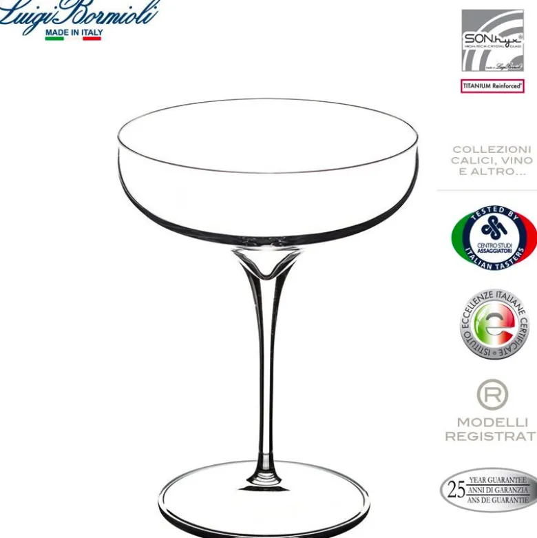 30 cl - Bormioli Luigi Vinea Calice Flute in Vetro - Set 6 Pezzi