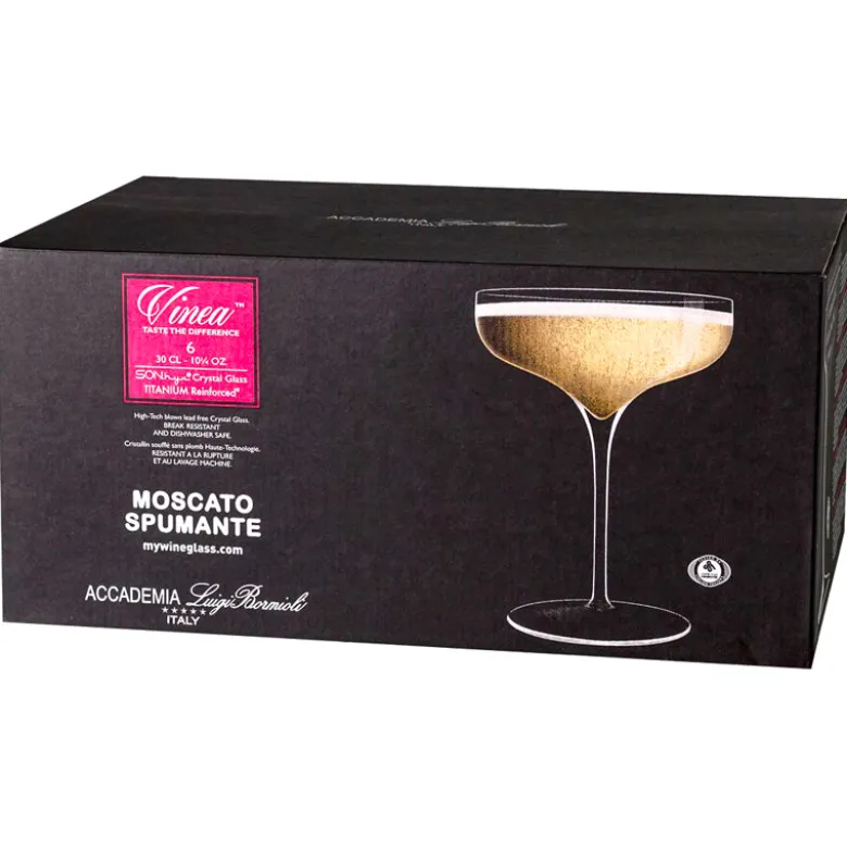 30 cl - Bormioli Luigi Vinea Calice Flute in Vetro - Set 6 Pezzi