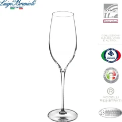 20 cl - Bormioli Luigi Vinea Calice Flute in Vetro - Set 6 Pezzi