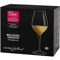 35 cl - Bormioli Luigi Vinea Calice Vino Bianco in Vetro - Set 6 Pezzi