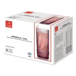 40 cl - Bormioli Rocco America 20s Bicchiere Cocktail in Vetro - Set 6 Pezzi