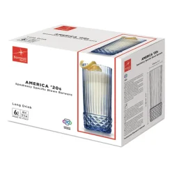 40 cl - Bormioli Rocco America 20s Bicchiere Cocktail in Vetro - Set 6 Pezzi