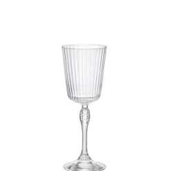 8 cl - Bormioli Rocco America 20s Calice Liquore Striato in Vetro - Set 6 Pezzi