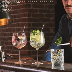 75.5 cl - Bormioli Rocco Bartender Calice Gin Tonic In Vetro - Set 6 Pz